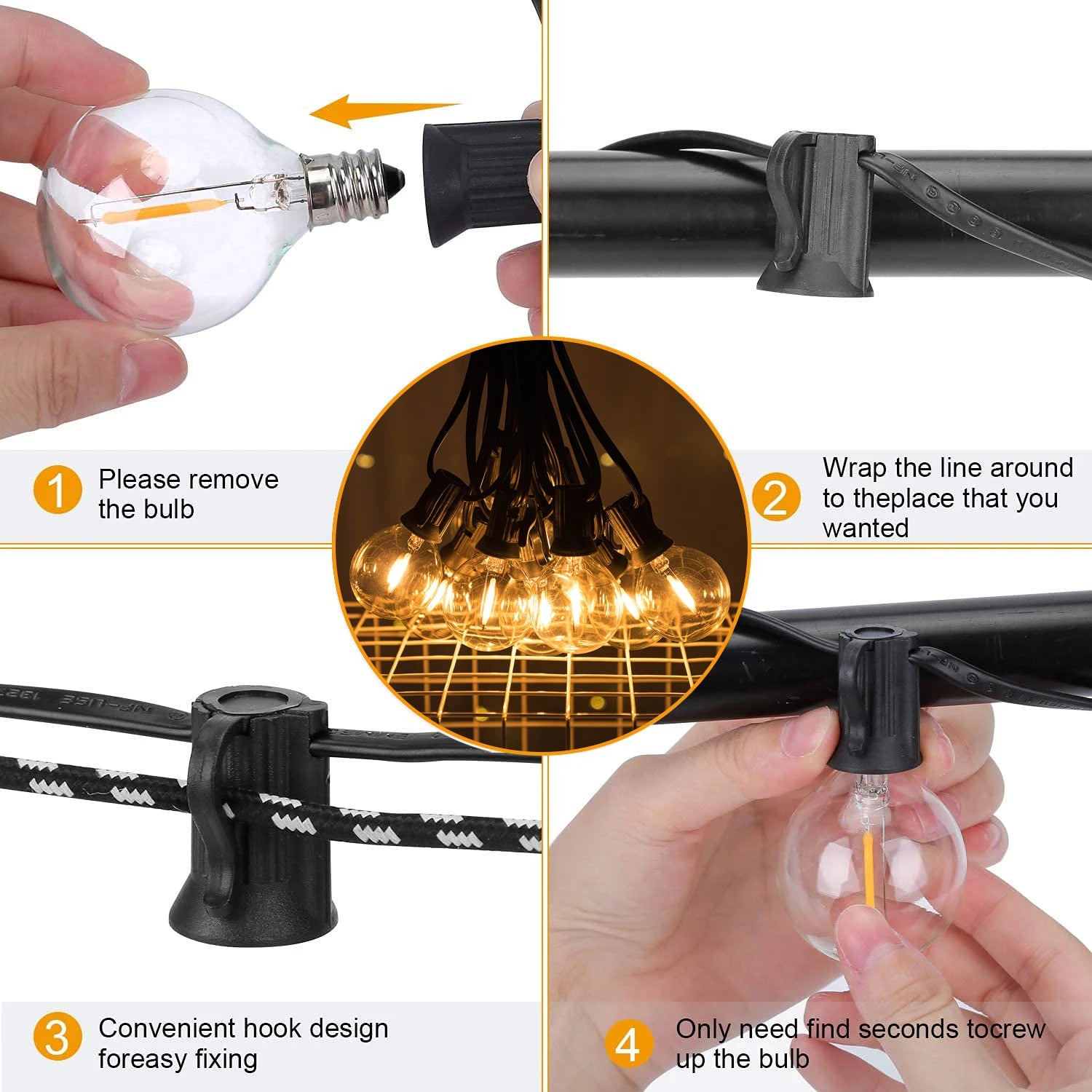 G40 Globe Outdoor String Lights
