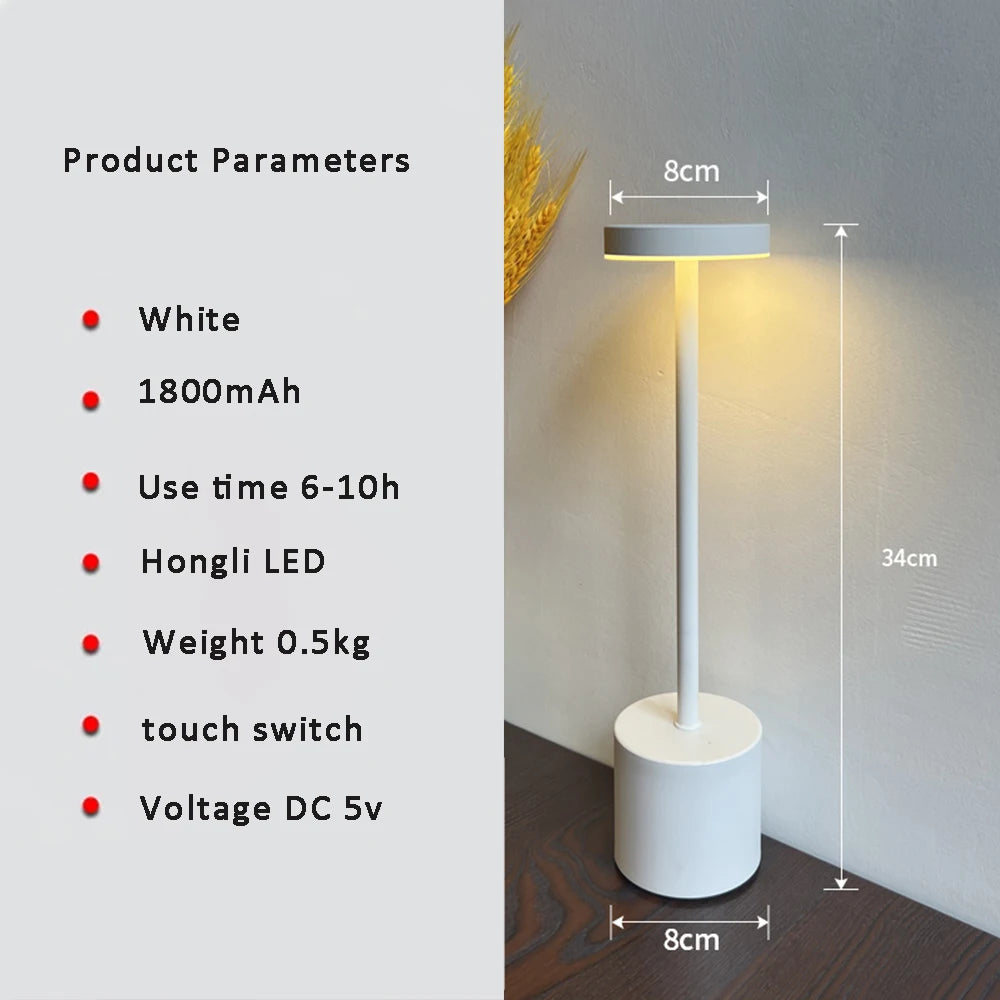 Wireless Rechargeable LED Touch Desk Lamp
