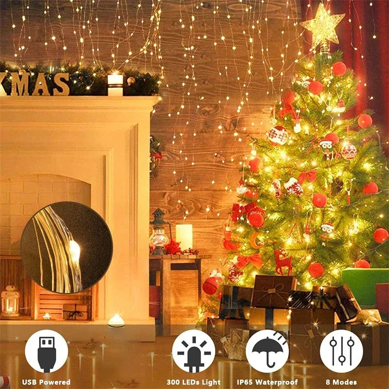 LED Curtain Fairy String Lights