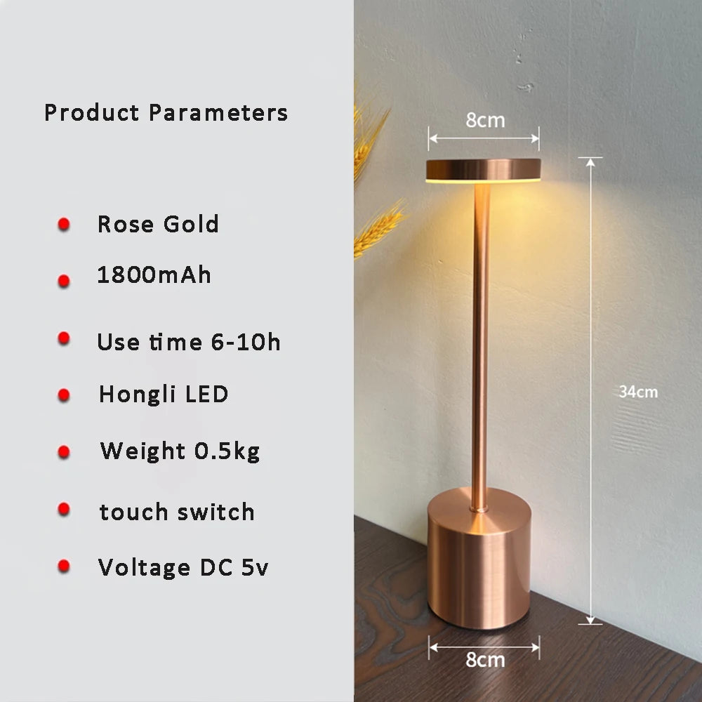 Wireless Rechargeable LED Touch Desk Lamp