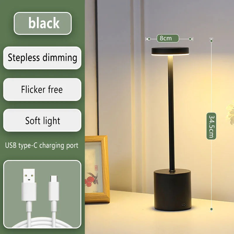 Wireless Rechargeable LED Touch Desk Lamp