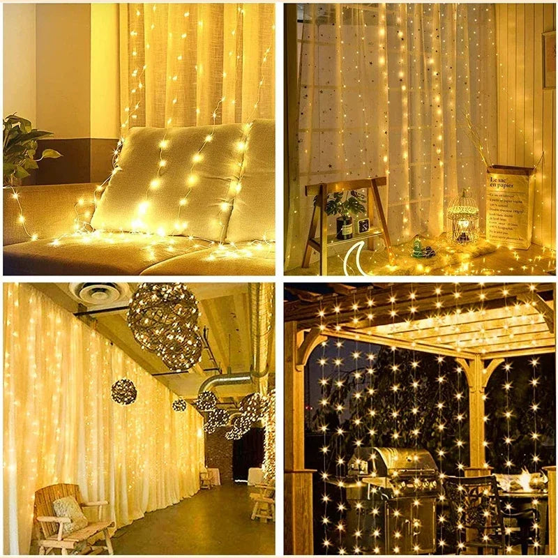 LED Curtain Fairy String Lights