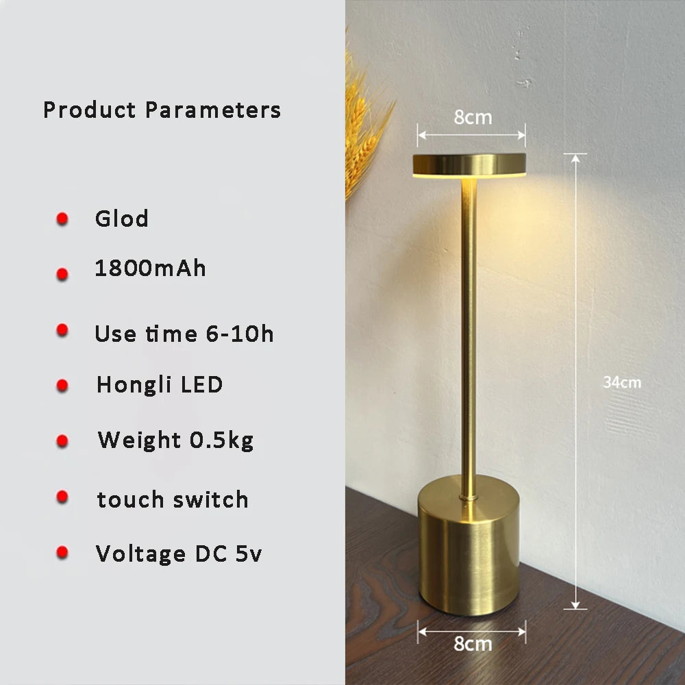 Wireless Rechargeable LED Touch Desk Lamp