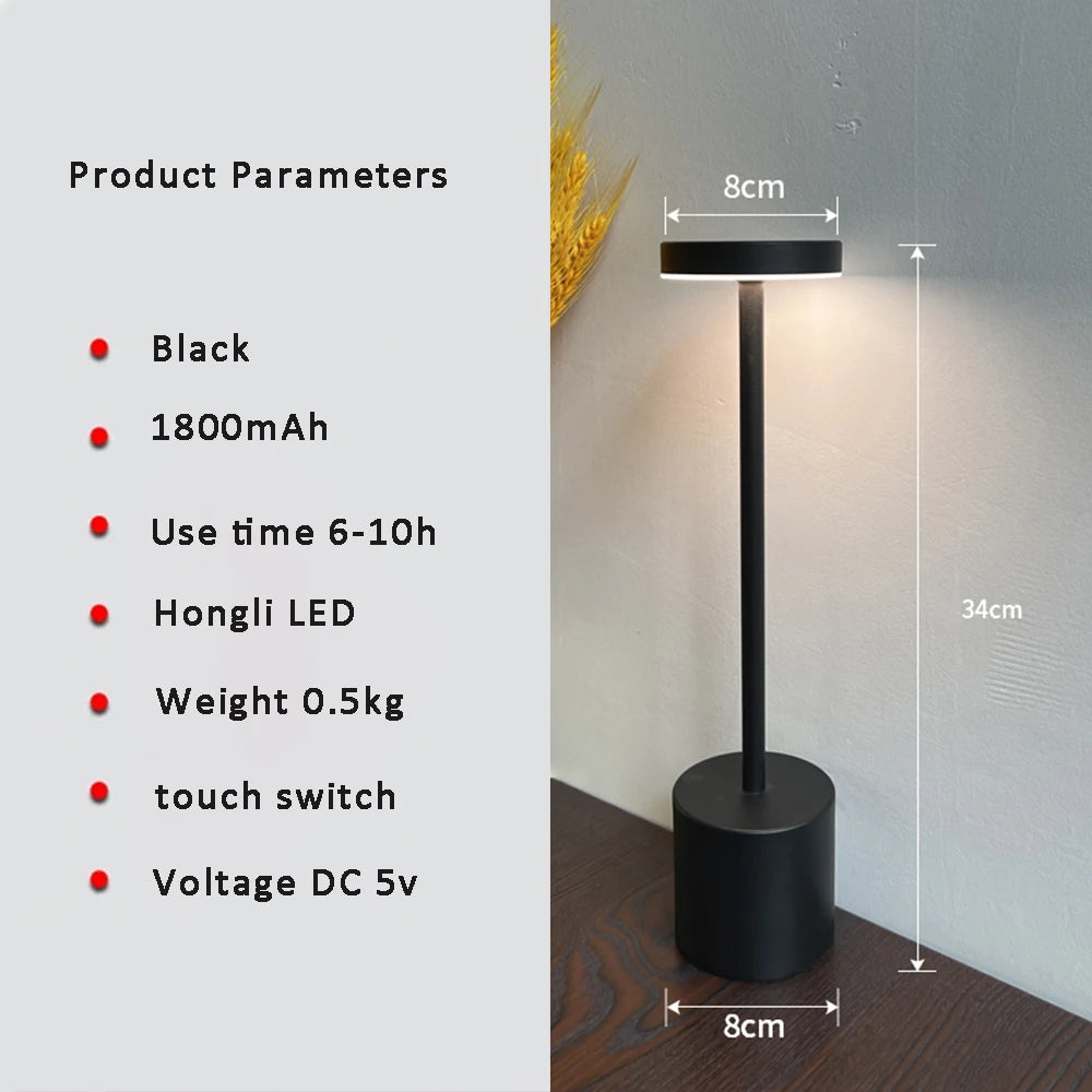 Wireless Rechargeable LED Touch Desk Lamp