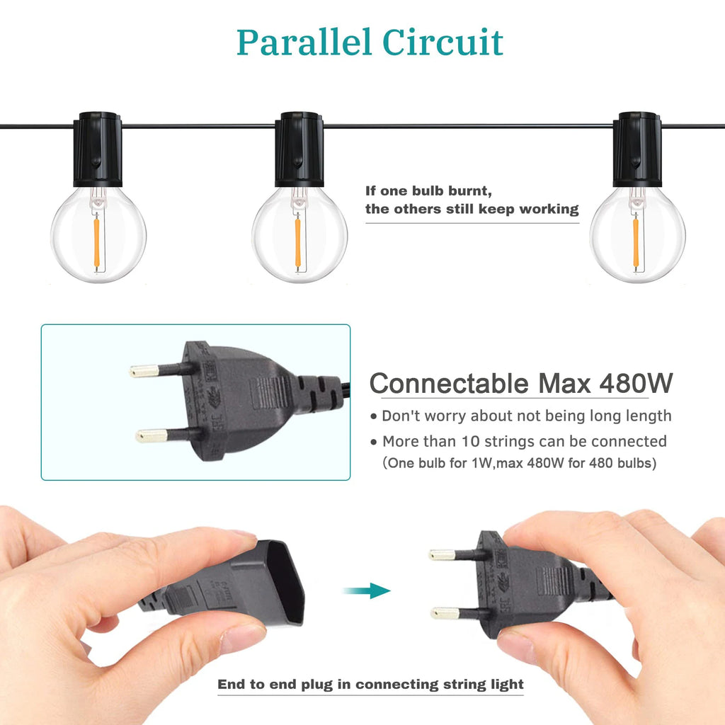G40 Globe Outdoor String Lights