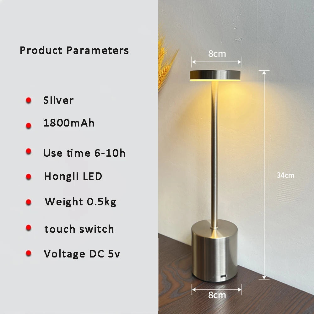 Wireless Rechargeable LED Touch Desk Lamp