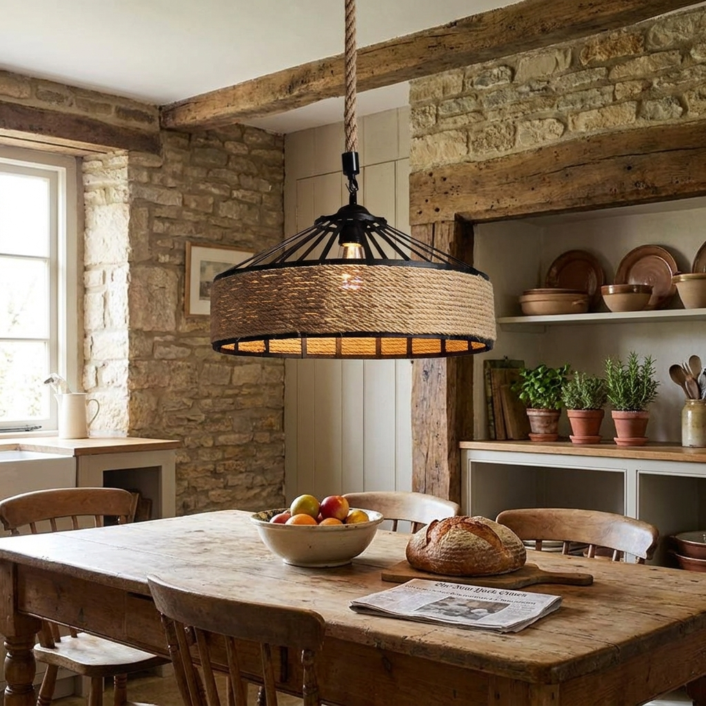 Hemp Rope Pendant Lamp lifestyle