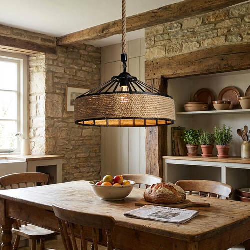 Hemp Rope Pendant Lamp lifestyle