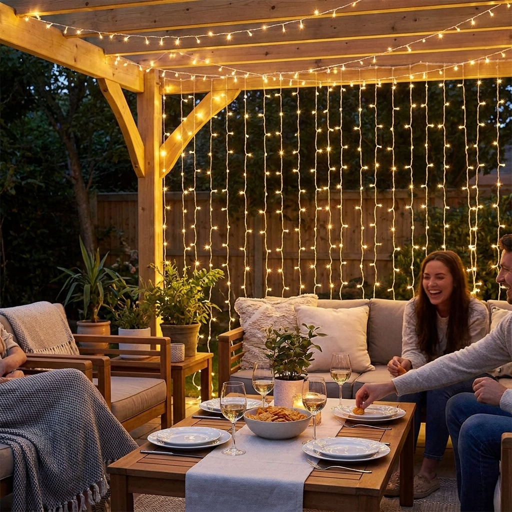 3M LED Curtain String Lights lifestyle